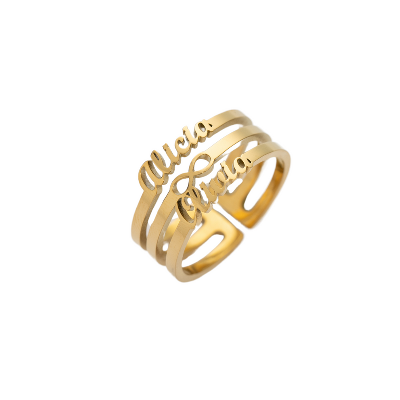 Anillo Infinito con Nombres Grabados