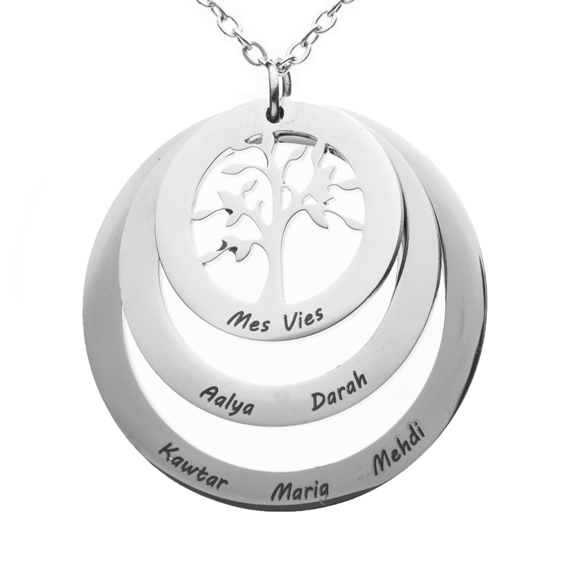 Collar Círculo Árbol de Familia