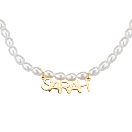 Collar Personalizable con Nombre y Perlas