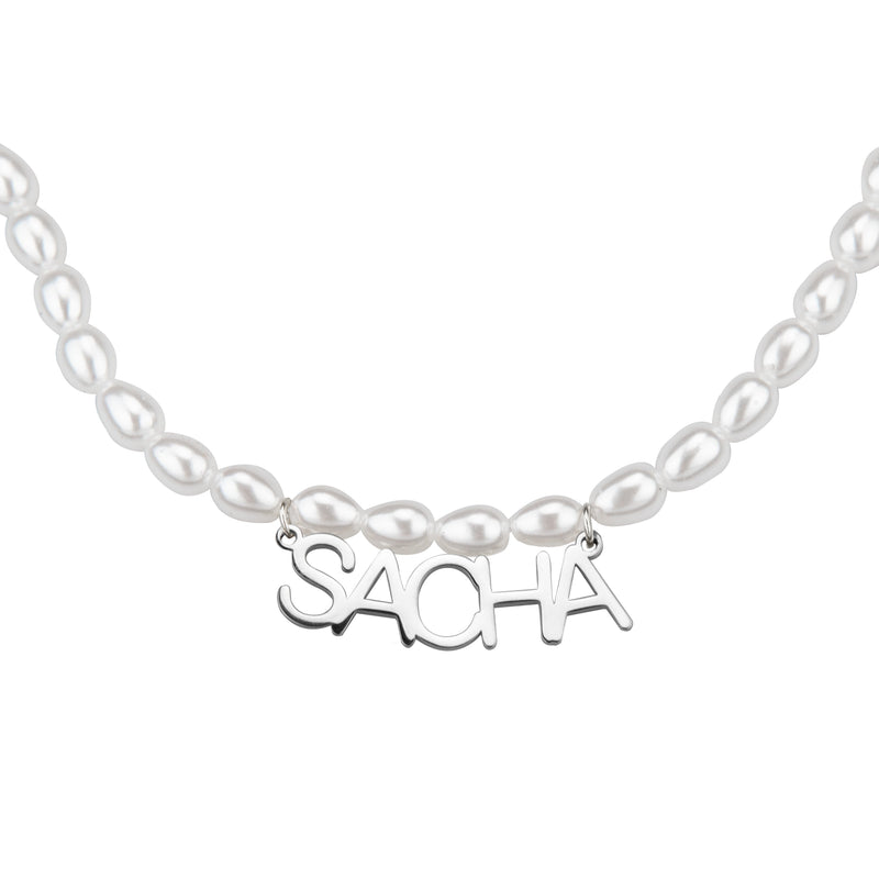 Collar Personalizable con Nombre y Perlas