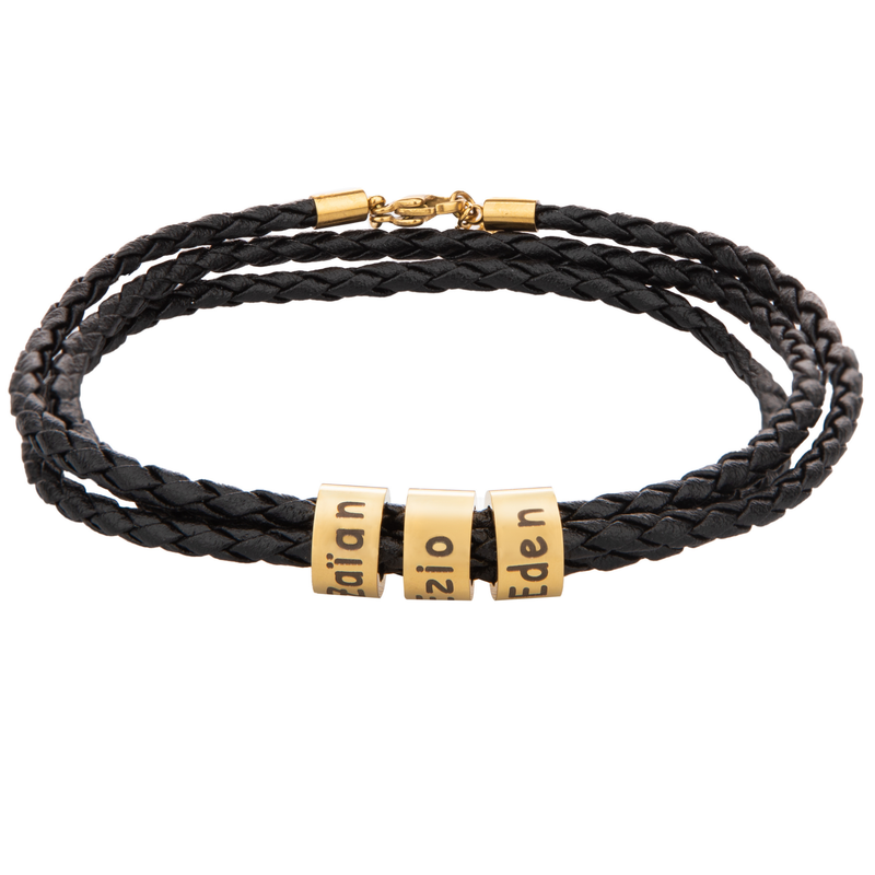 Pulsera de cuero personalizada para hombre