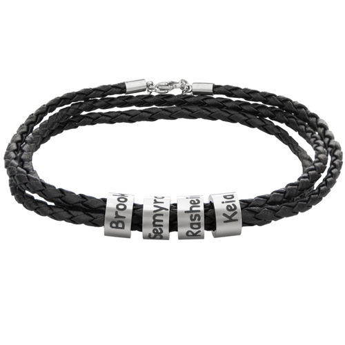 Pulsera de cuero personalizada para hombre