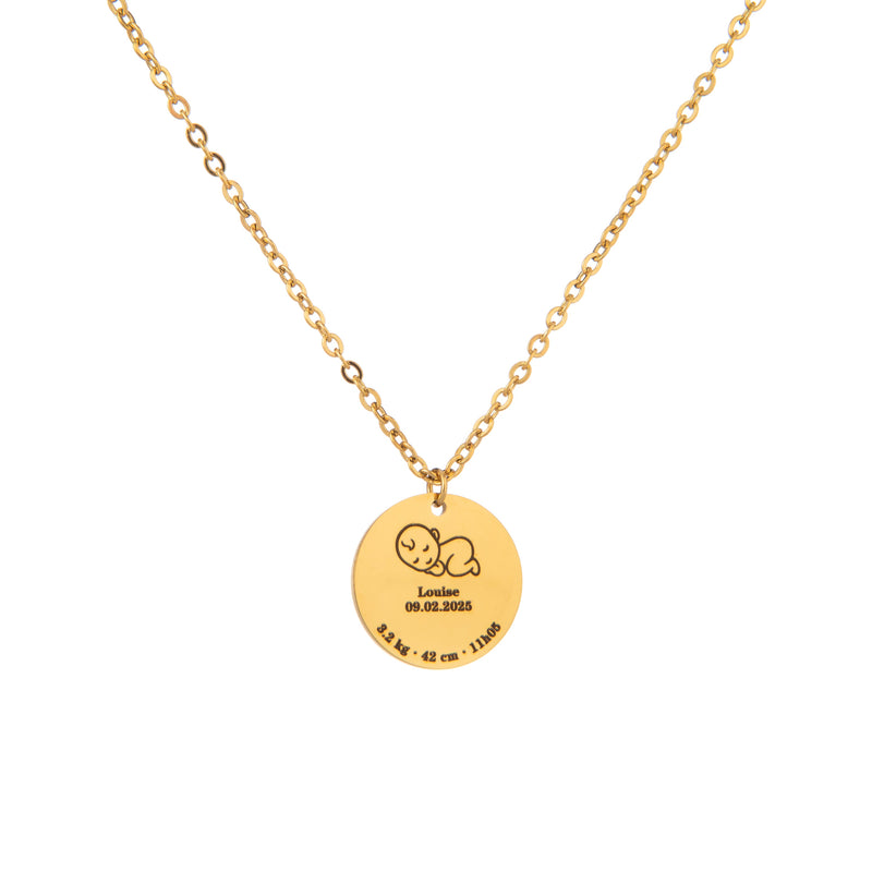 Collar Nacimiento con Datos del Bebé