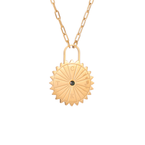 Collar Candado Solar Personalizado con Piedra