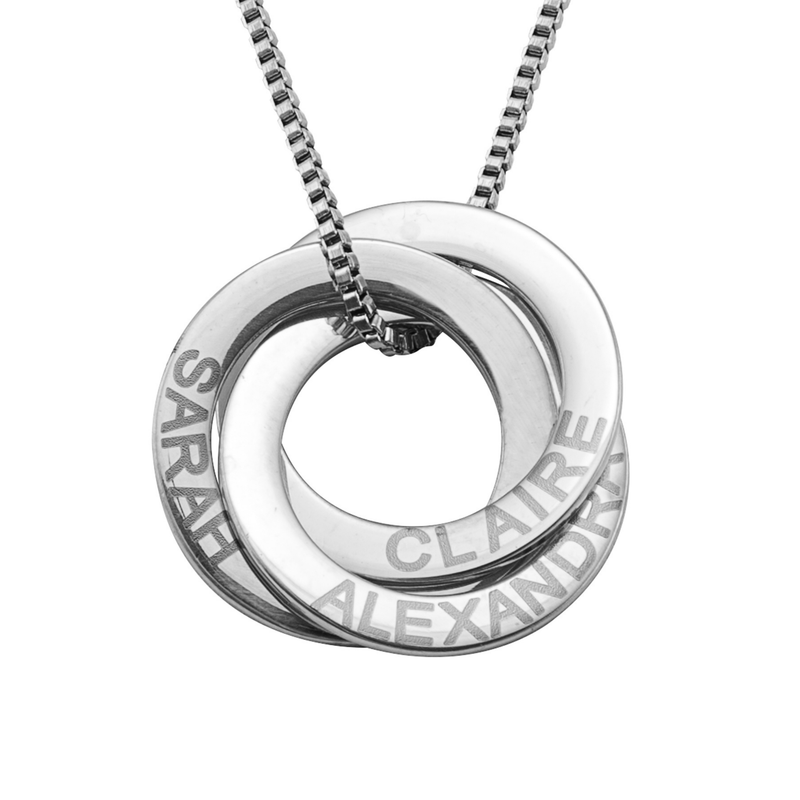 Collar Anillos Entrelazados