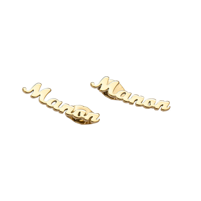 Aretes Personalizados con Dos Nombres