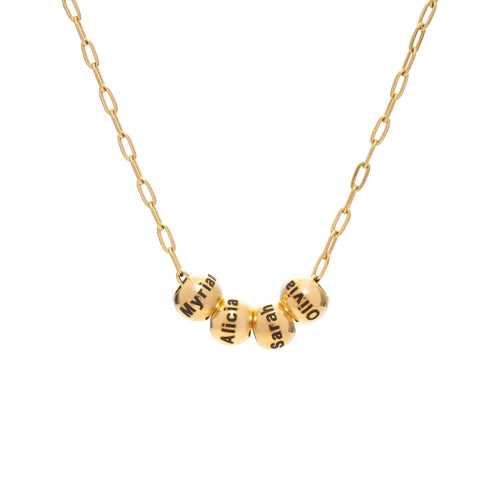 Collar Personalizado con Perlas y Nombres