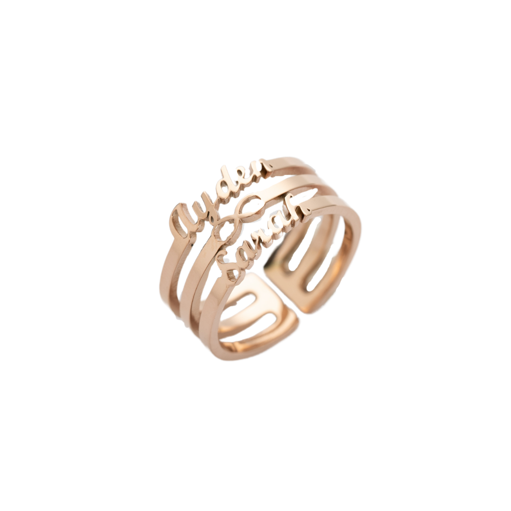 Anillo Infinito con Nombres Grabados