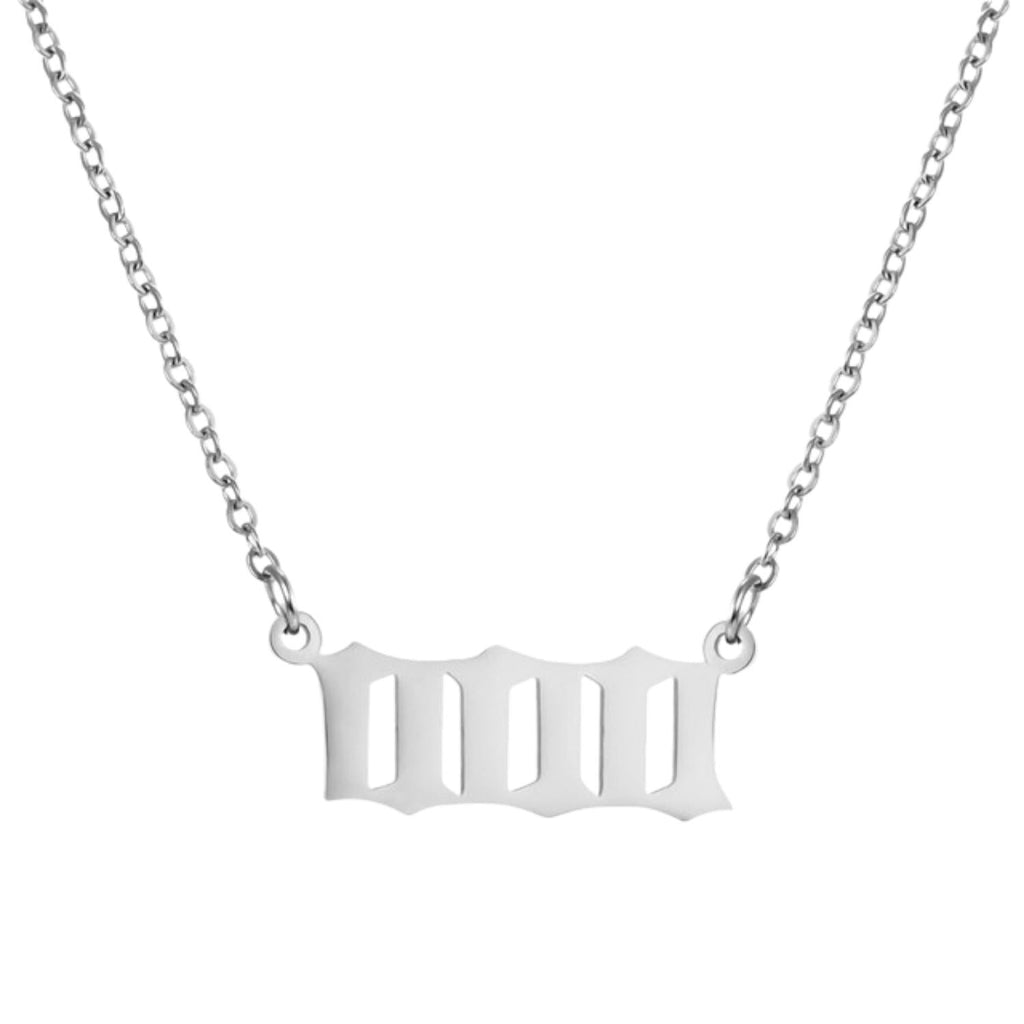 Collar Gótico Personalizado con Número de Ángel de la Suerte