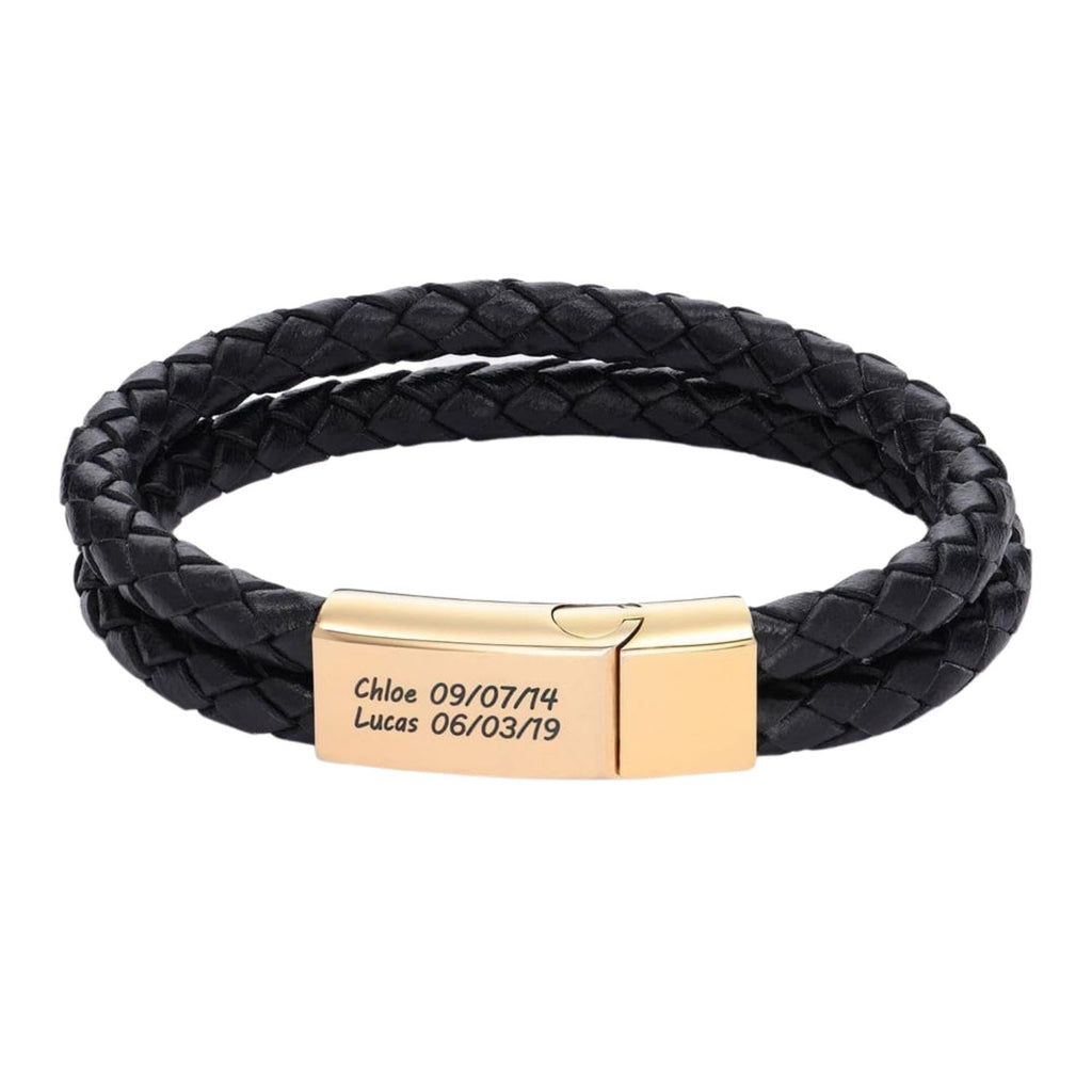 Pulsera de Cuero Personalizada para Hombre