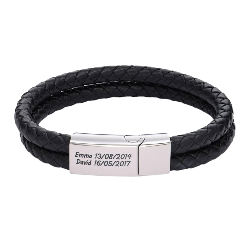 Pulsera de Cuero Personalizada para Hombre