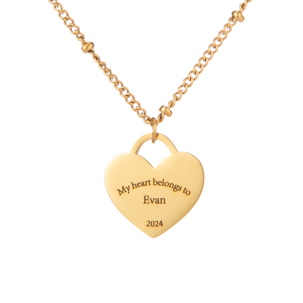 Collar Corazón Personalizado con Cuentas