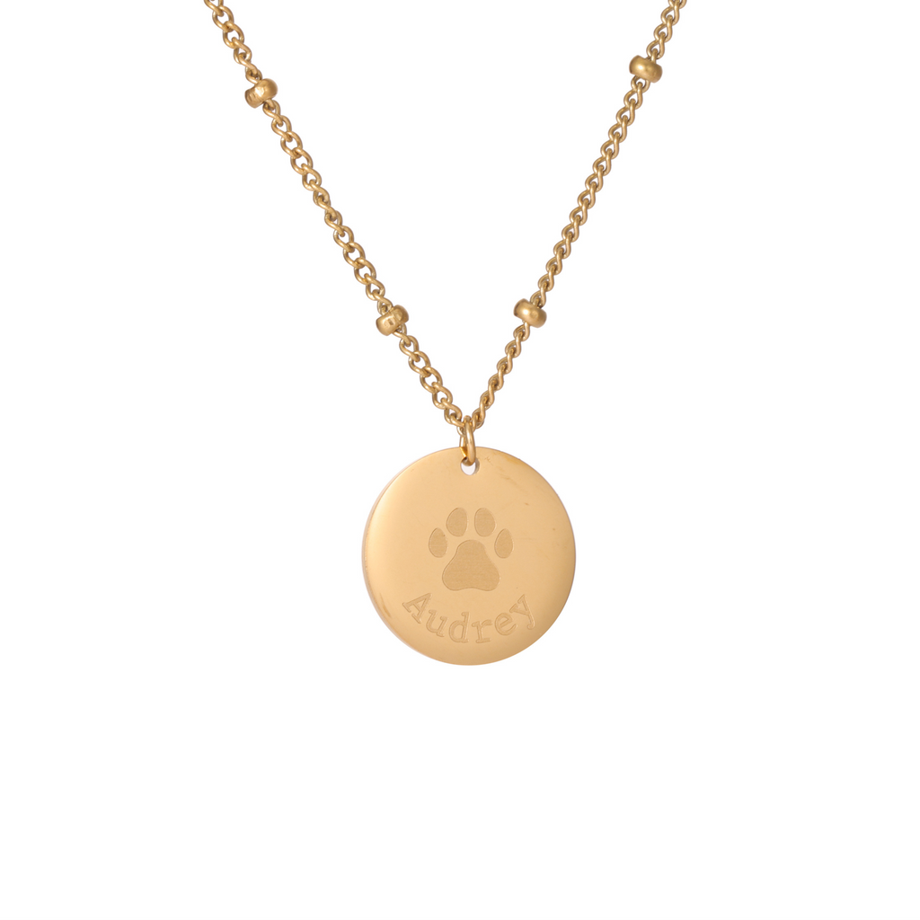 Collar Huella con Nombre de Mascota