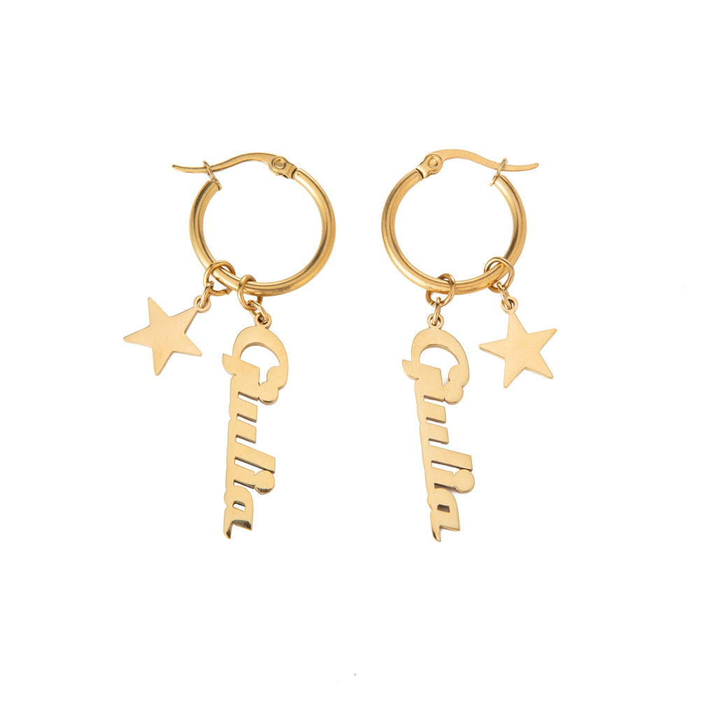 Aretes de Aro con Estrella