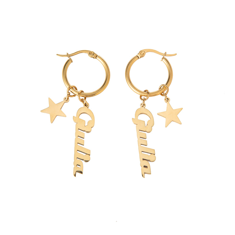 Aretes de Aro con Estrella