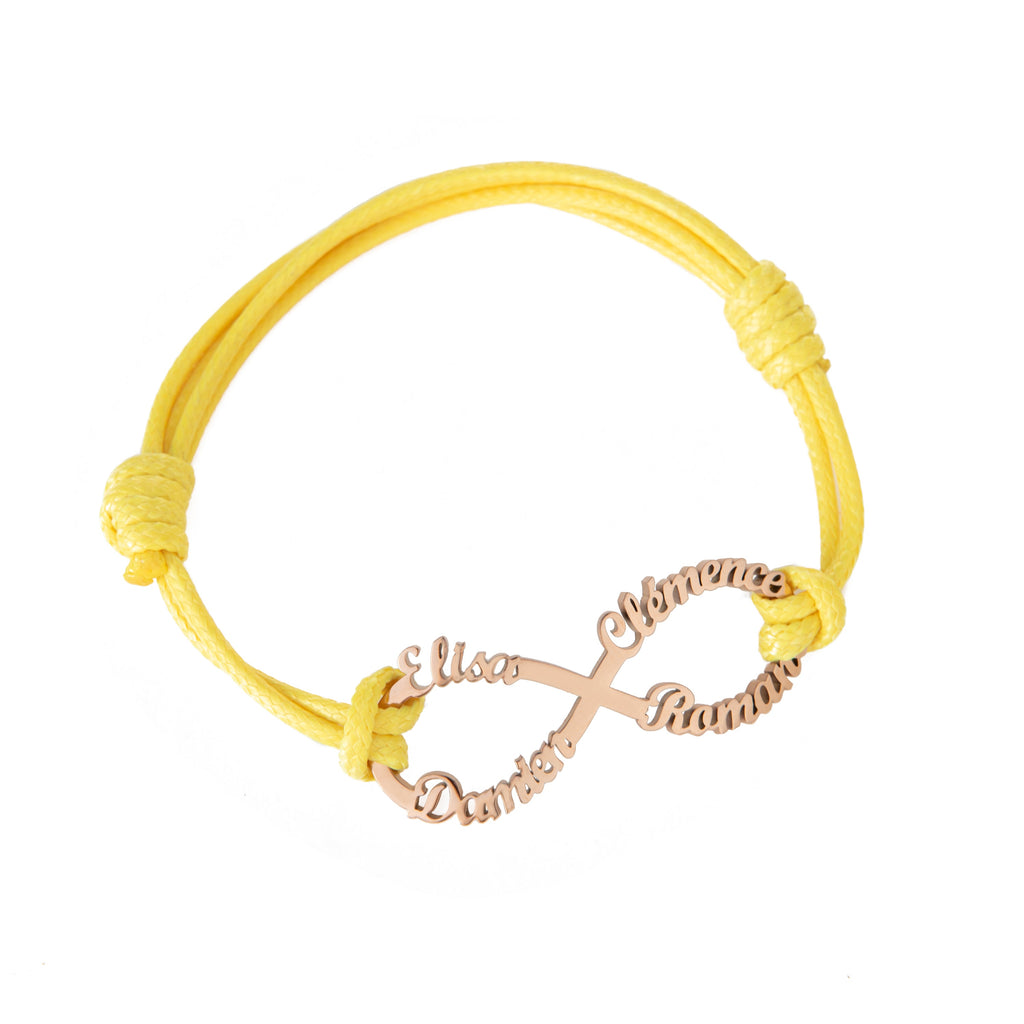 Pulsera Infinito con Nombres Grabados