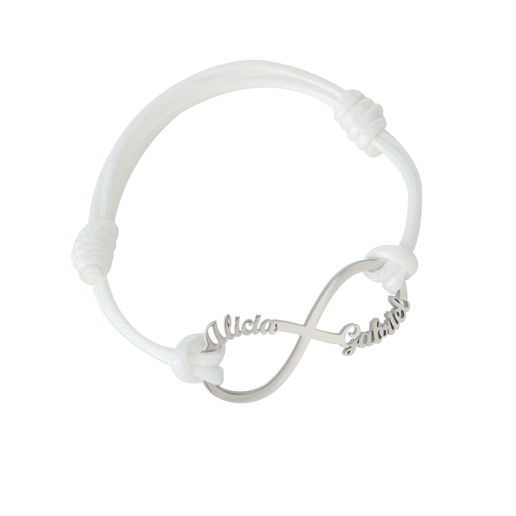 Pulsera Infinito con Nombres Grabados