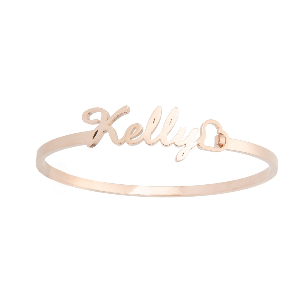 Pulsera tipo brazalete con cierre personalizado