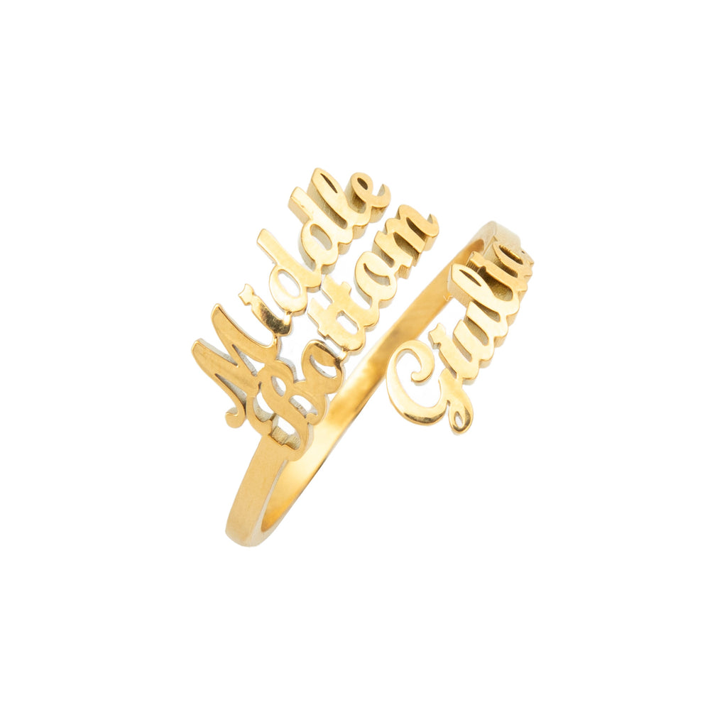 Anillo Personalizado con 3 Nombres