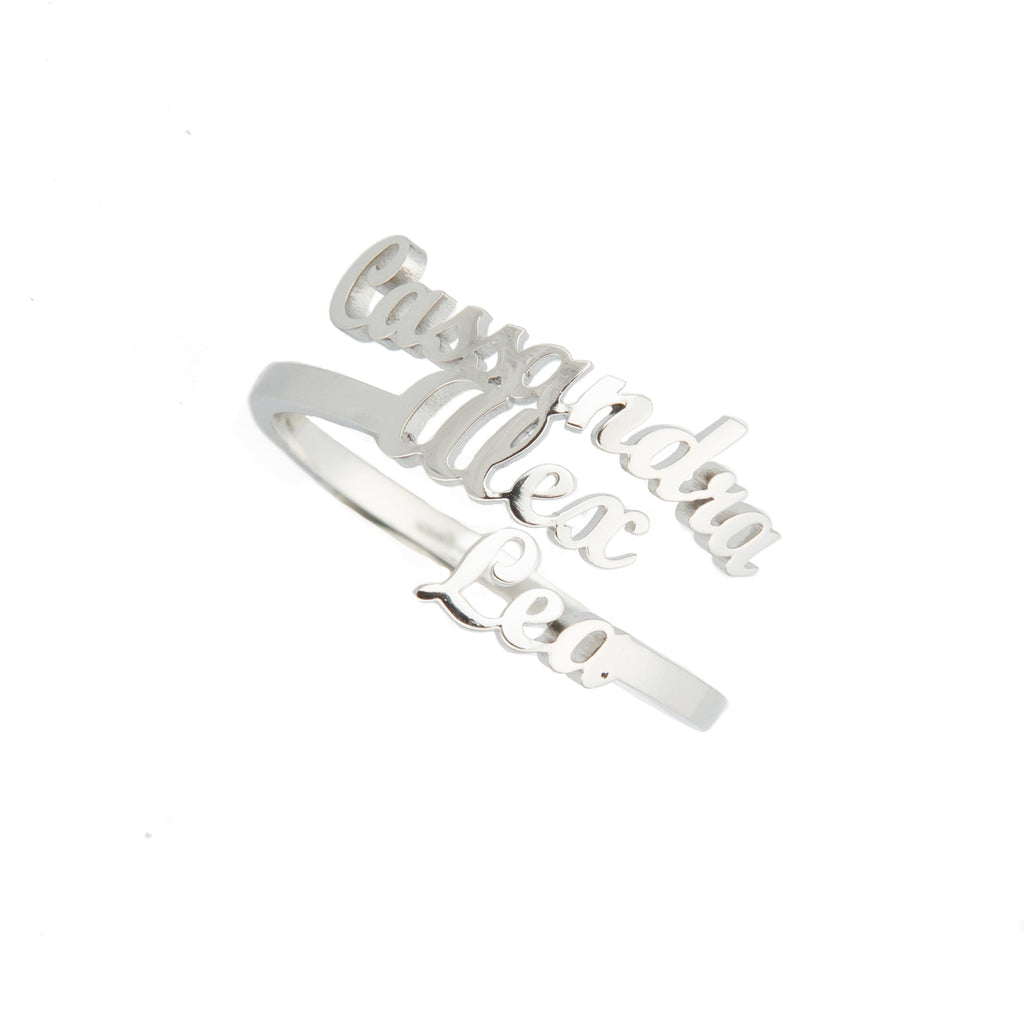 Anillo Personalizado con 3 Nombres
