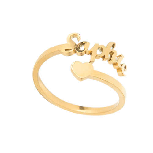Anillo Abierto Decorado con un Corazón