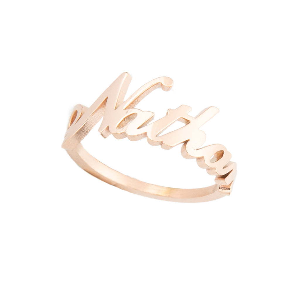 Anillo con Nombre en Tipografía Manuscrita