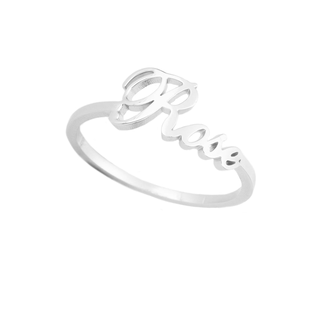 Anillo con Nombre en Tipografía Manuscrita