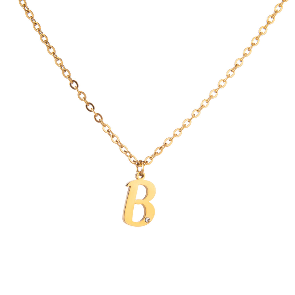 Collar con inicial y diamante