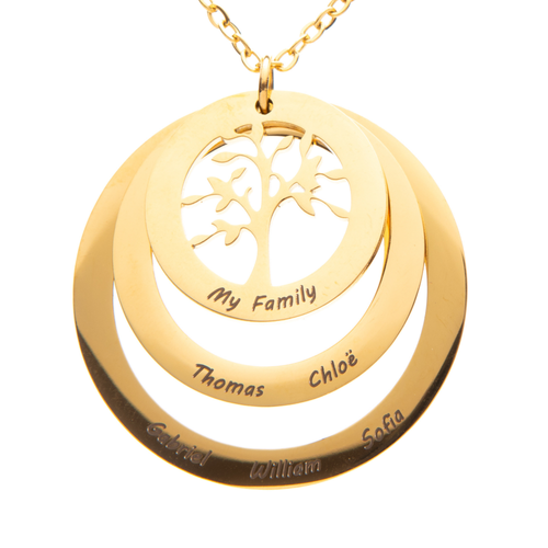 Collar Círculo Árbol de Familia