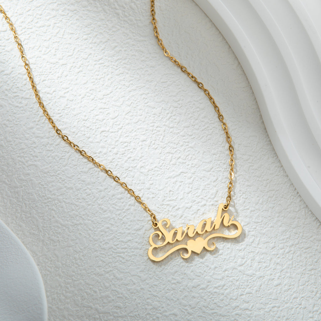 Collar con Nombre de corazón