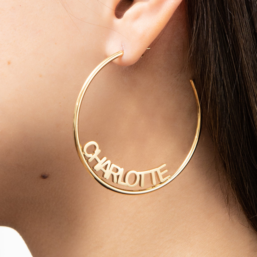 Aretes de Aro Abiertos Personalizables
