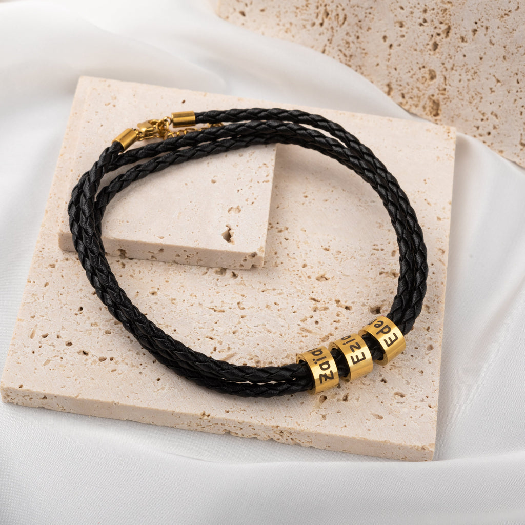 Pulsera de cuero personalizada para hombre