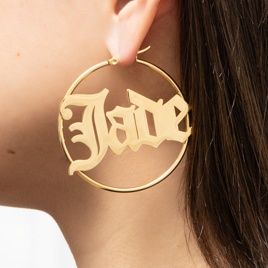 Aretes de Aro Góticos Personalizables