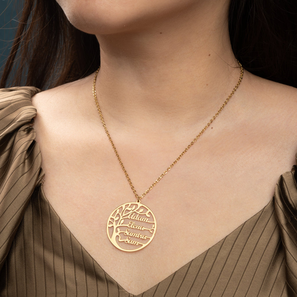 Collar con Nombre Arbol genealógico de vida