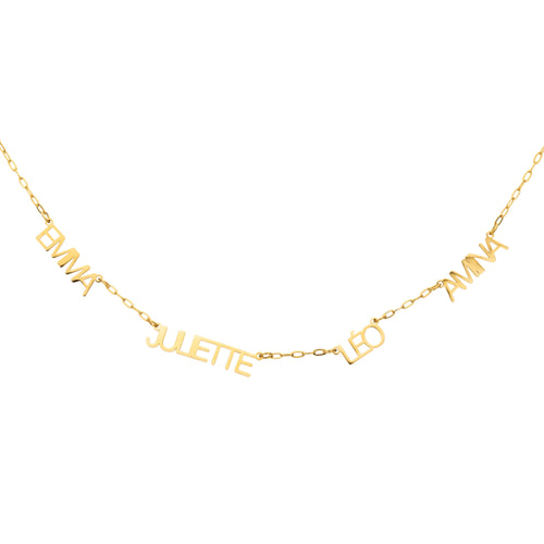 Collar Multi-Nombres en Mayúsculas