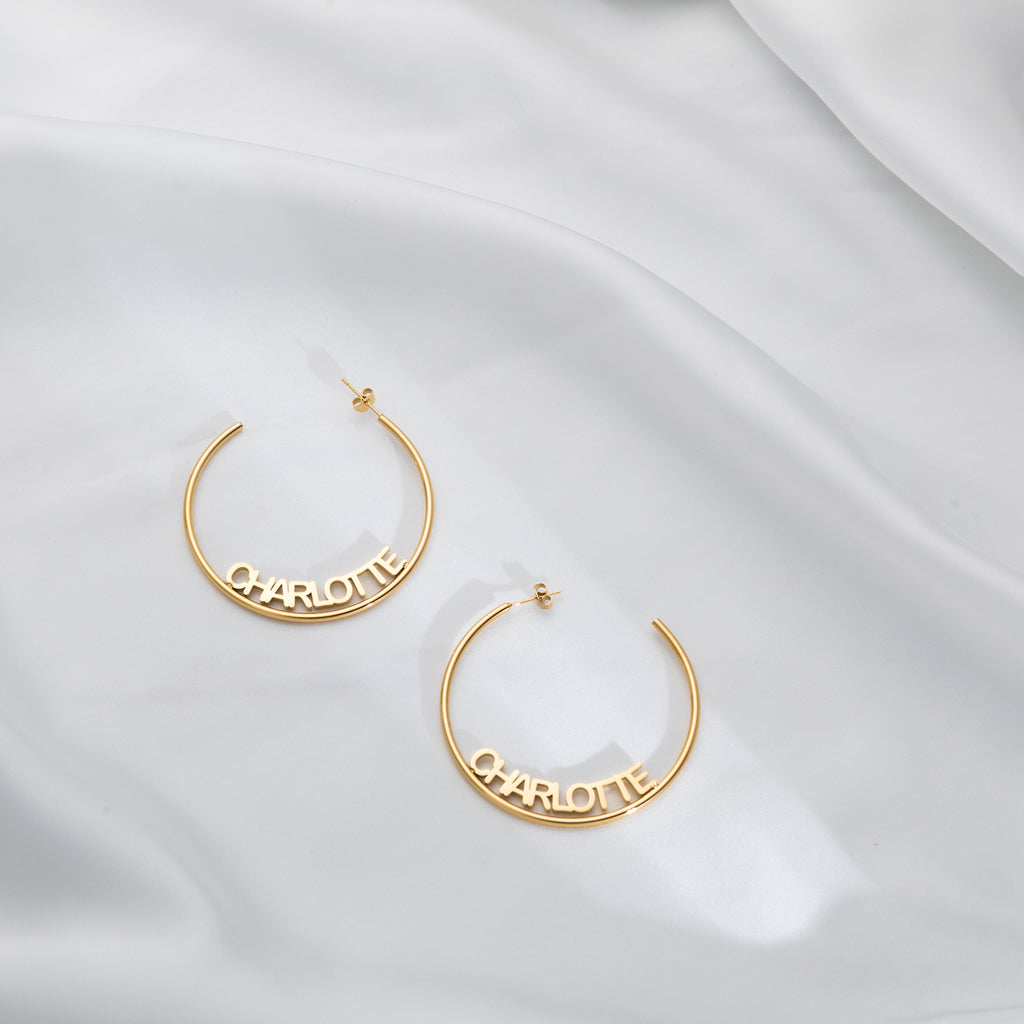 Aretes de Aro Abiertos Personalizables