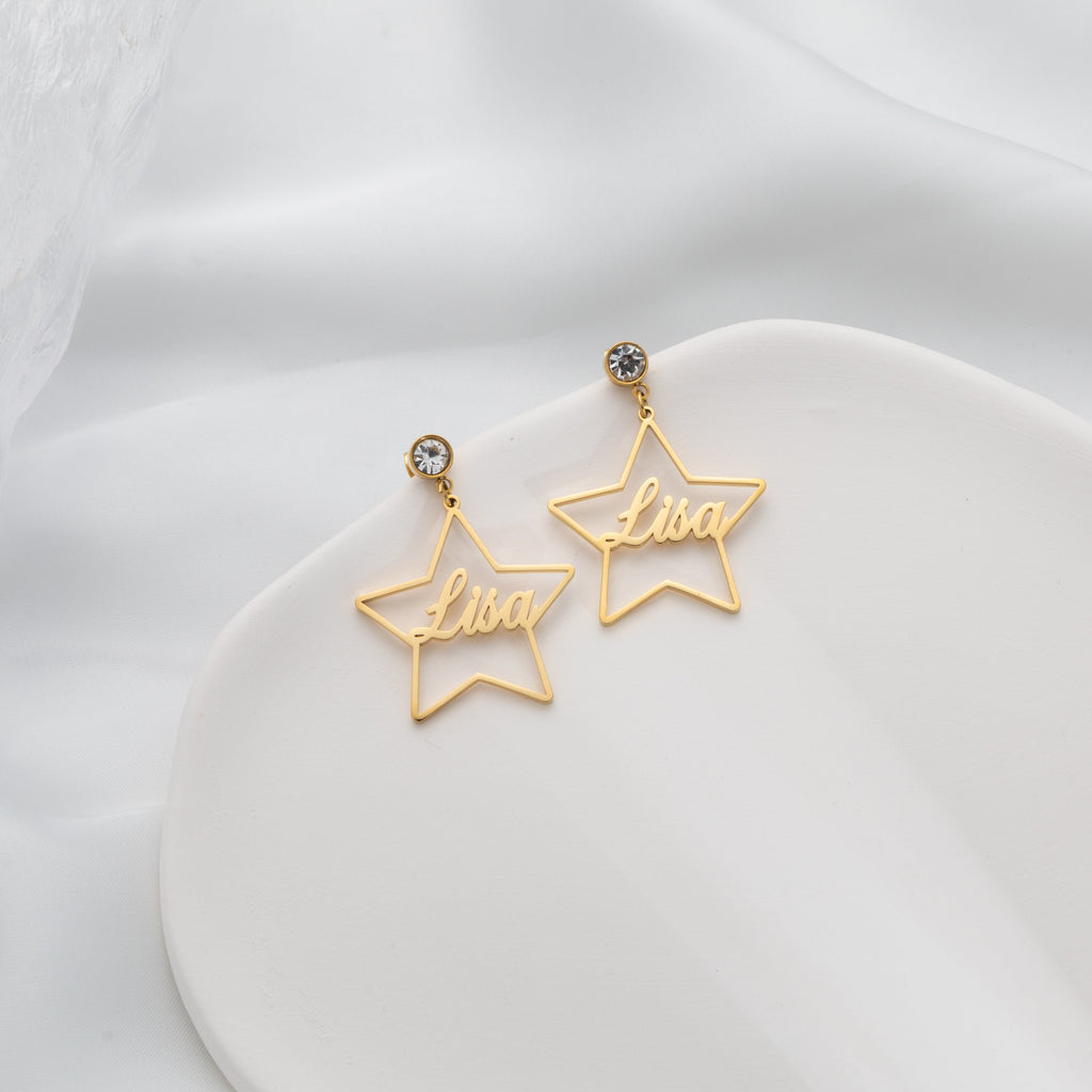 Aretes de Estrellas Personalizables