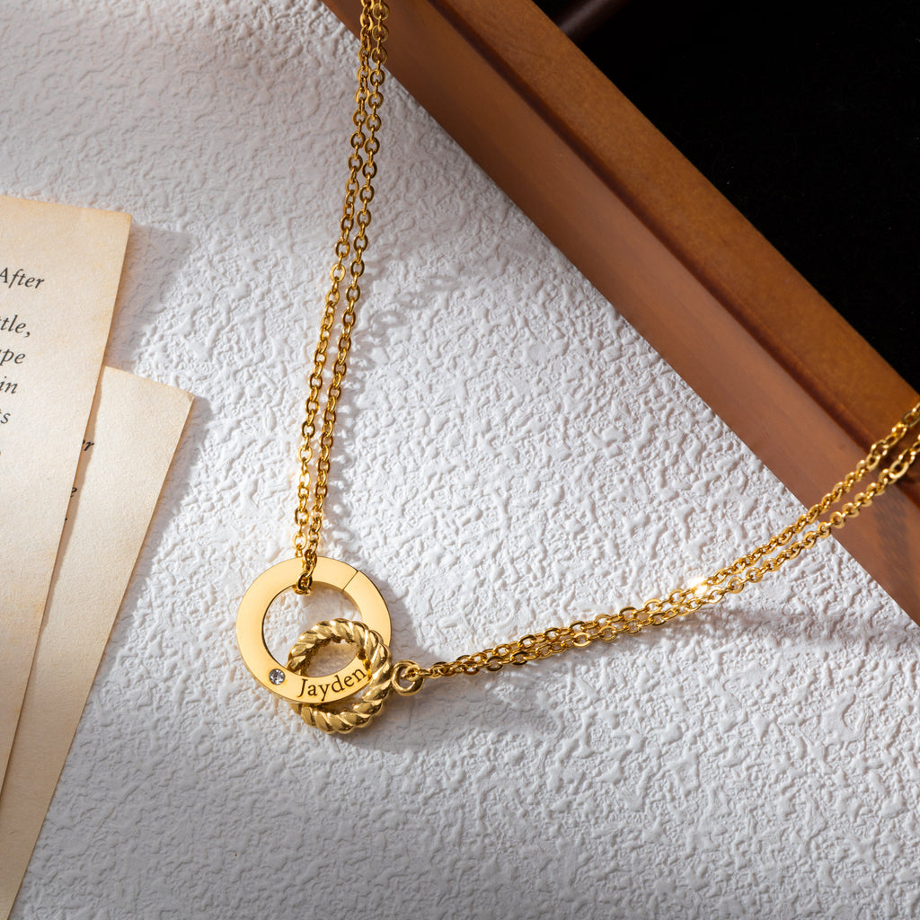 Collar Circular con Cristal