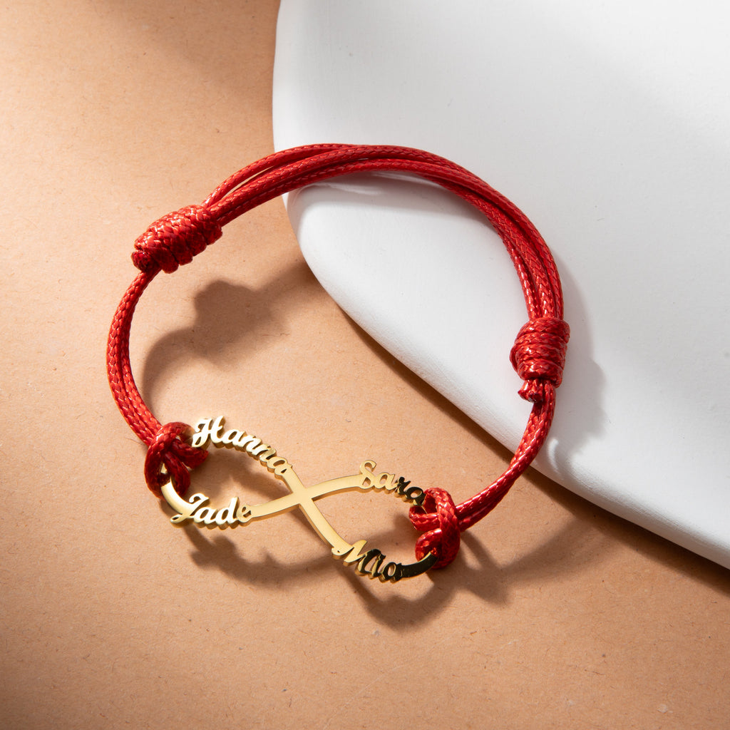 Pulsera Infinito con Nombres Grabados