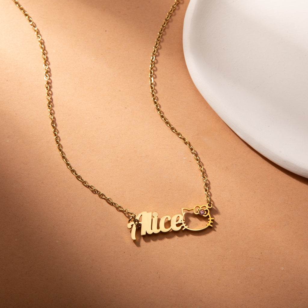 Collar Gatito con Piedra