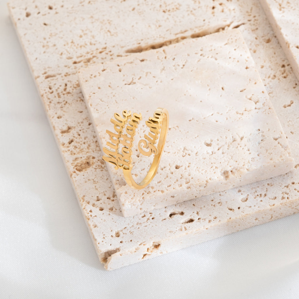 Anillo Personalizado con 3 Nombres
