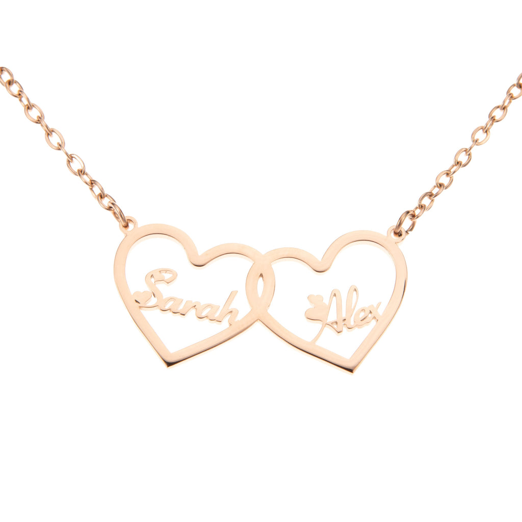 Collar Doble Corazón Personalizado