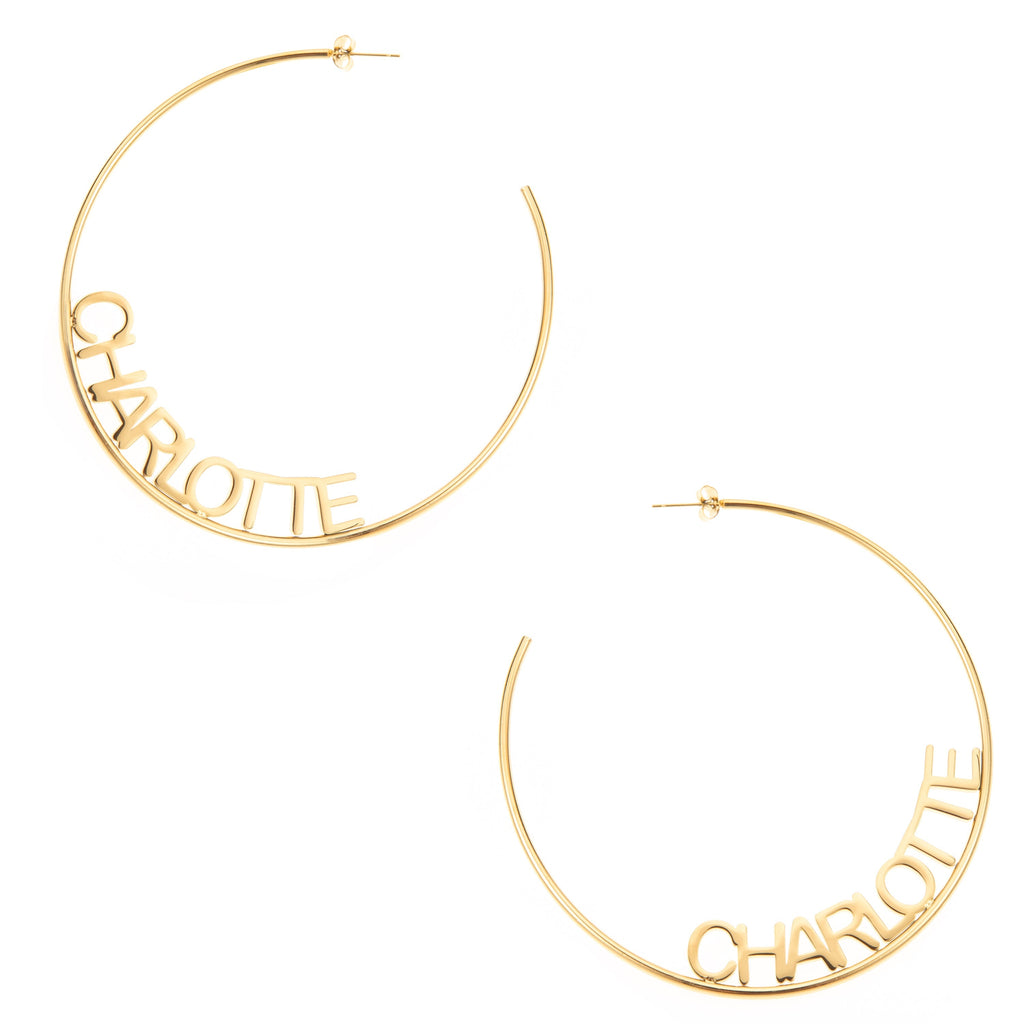 Aretes de Aro Abiertos Personalizables