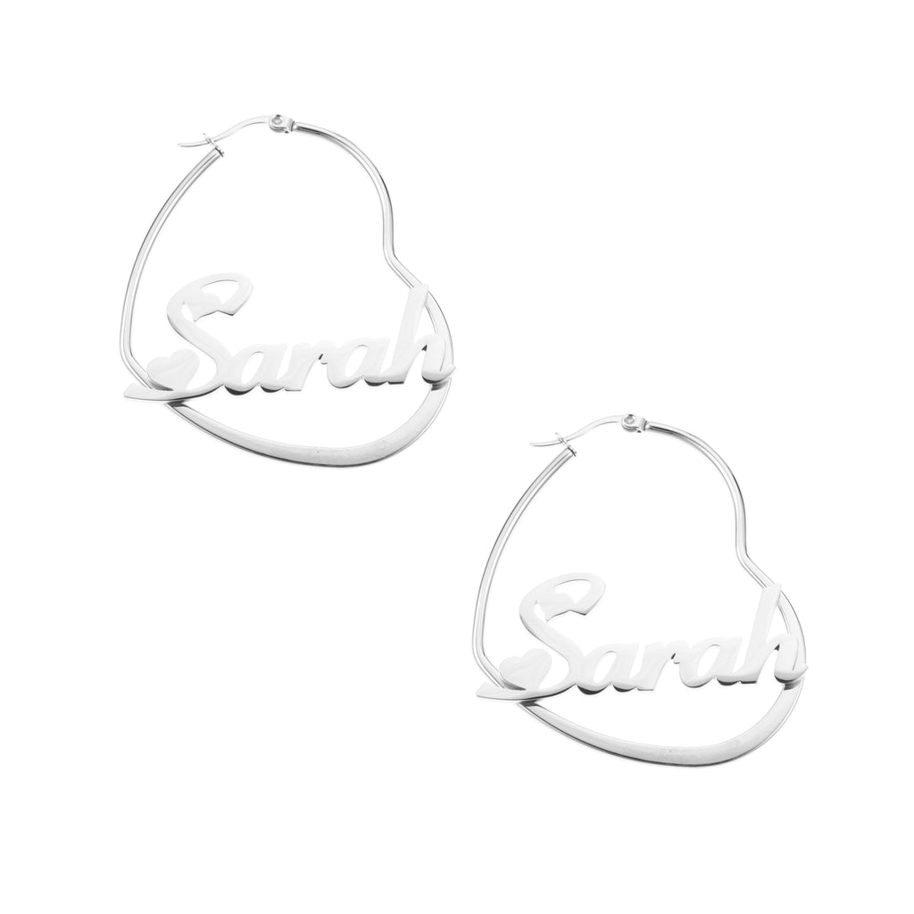 Aretes de Aro con Corazones Personalizables