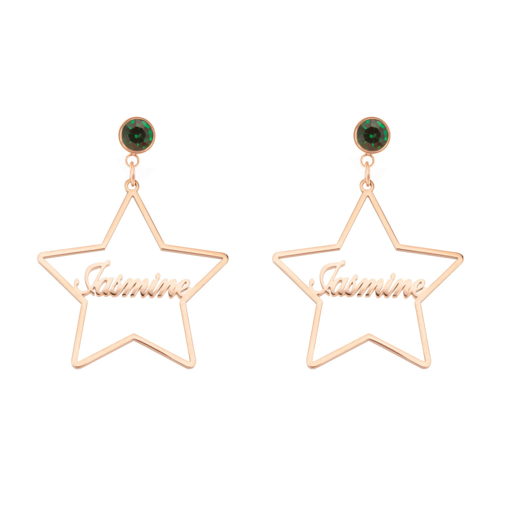 Aretes de Estrellas Personalizables