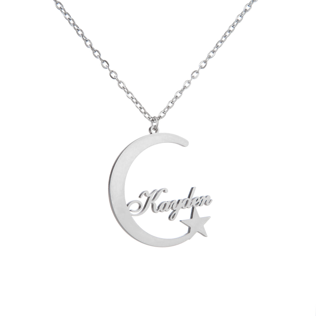 Collar Luna y Estrella con Nombre