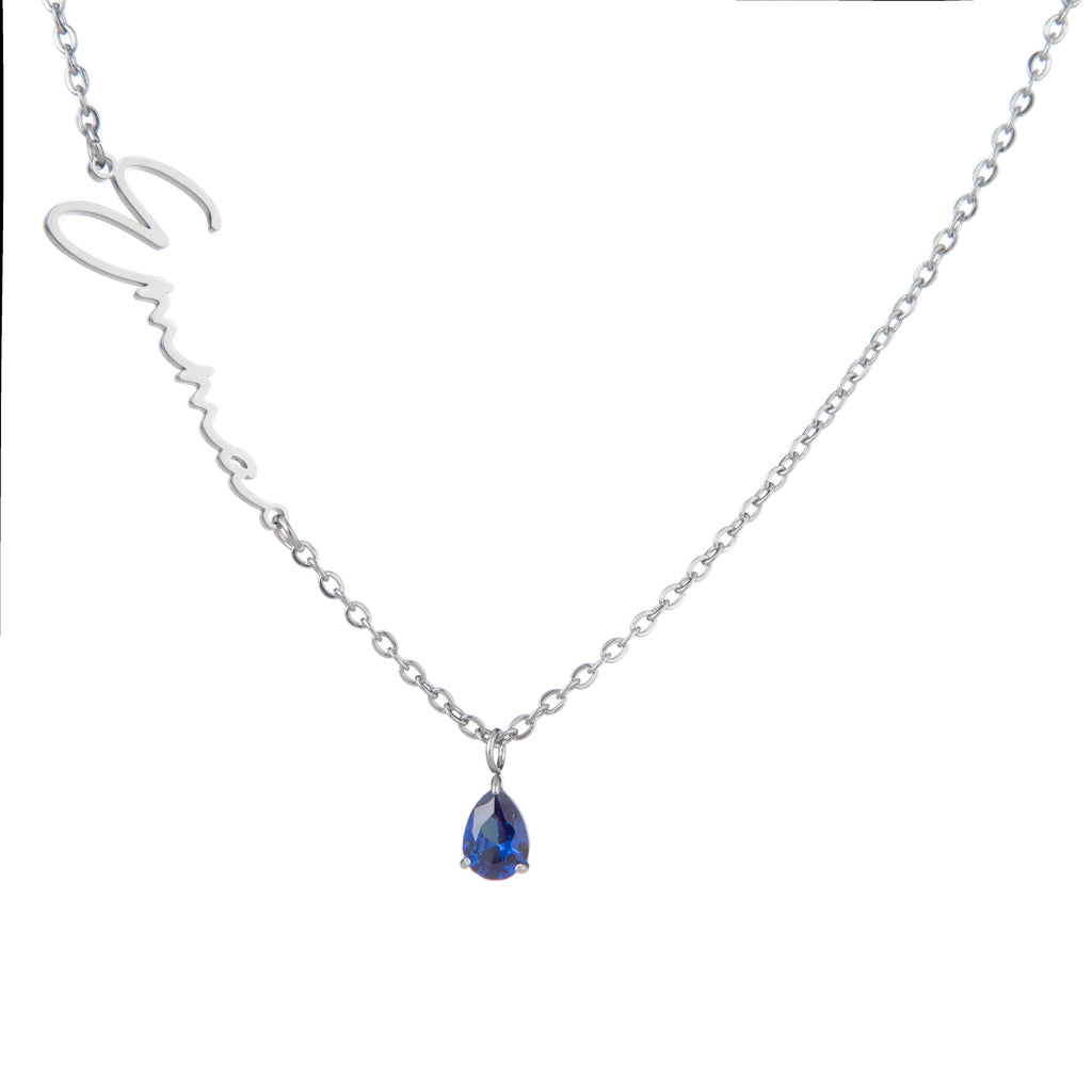 Collar Vertical con Piedra