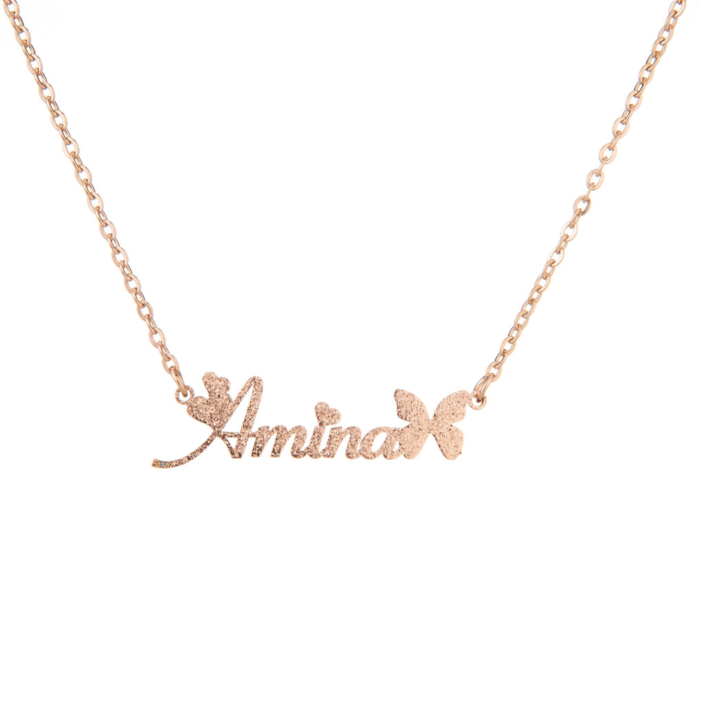 Collar con Nombre Fuente Mariposa