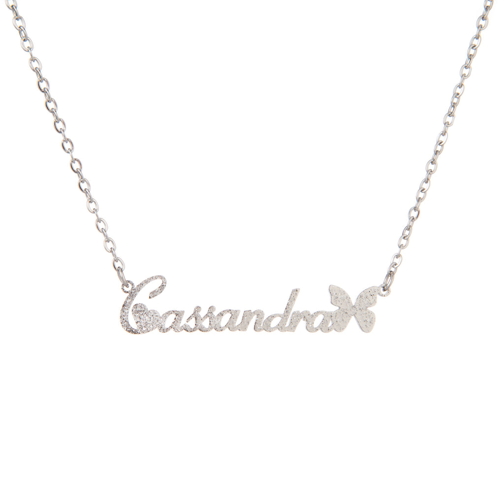 Collar con Nombre Fuente Mariposa