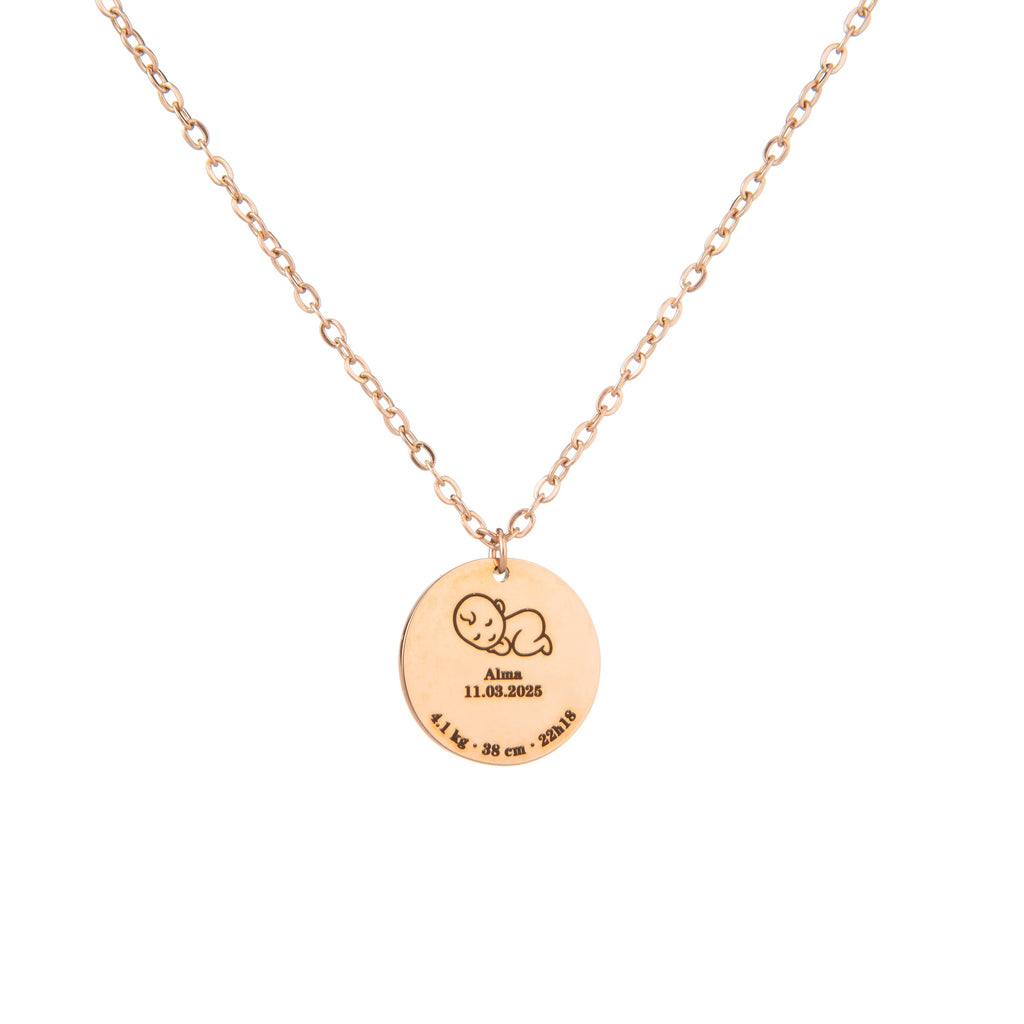 Collar Nacimiento con Datos del Bebé